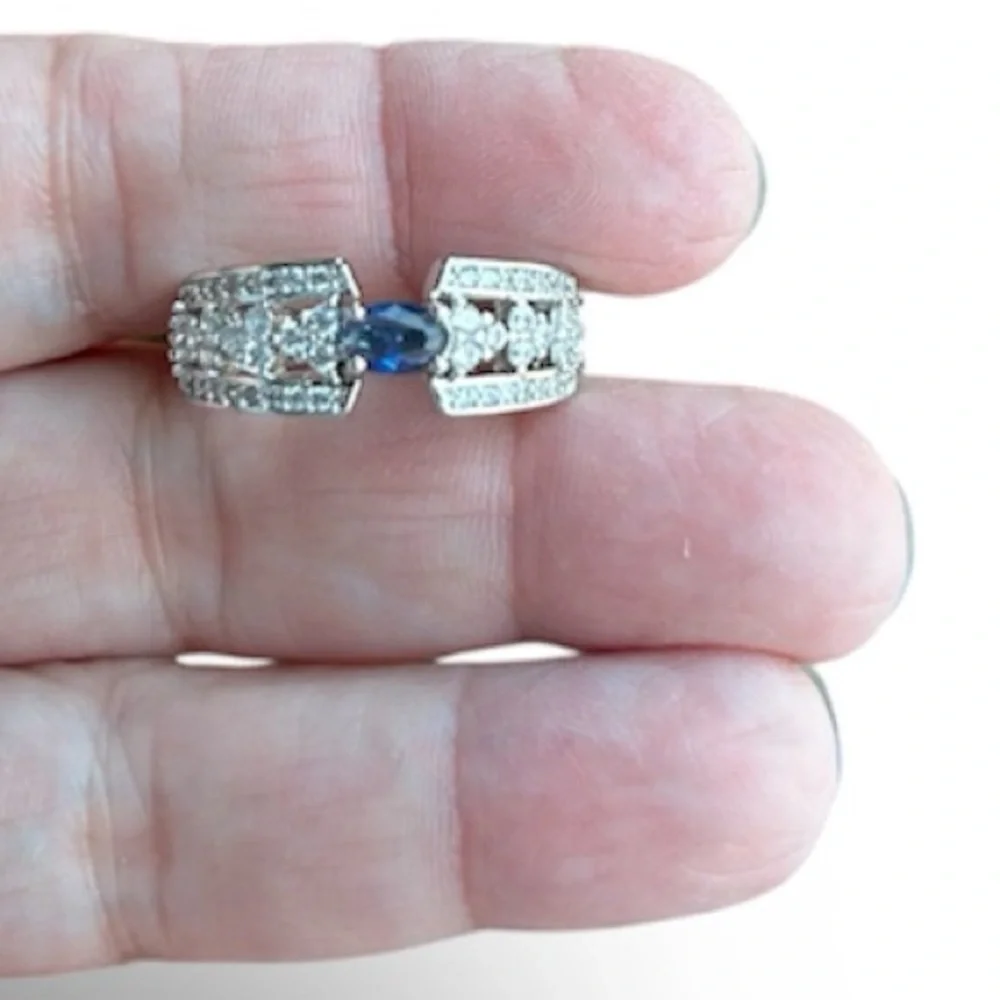 New Sapphire and Diamond Ring